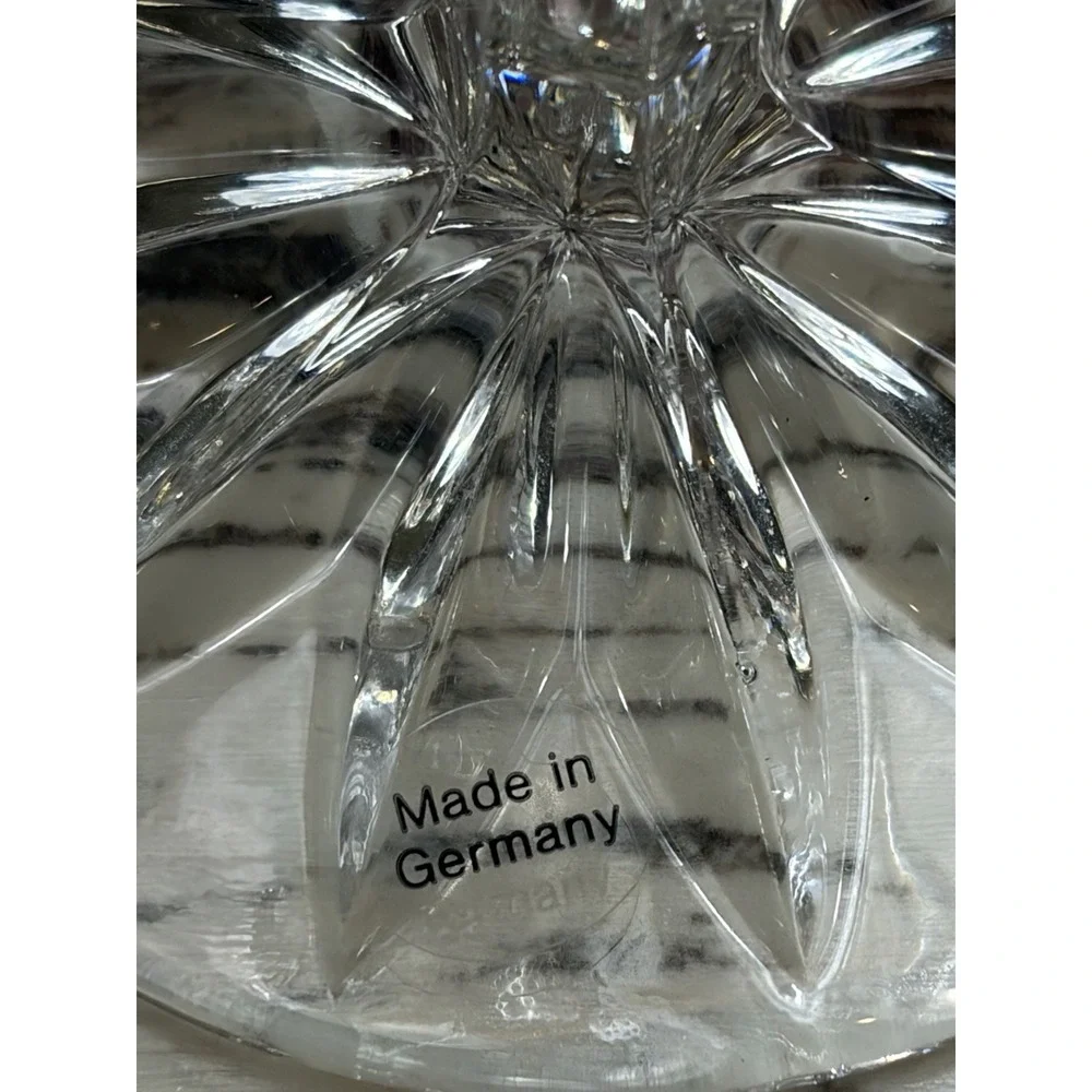GORHAM LADY ANNE CANDLE HOLDER, Cut Lead Crystal, 8 in, Made in Germany